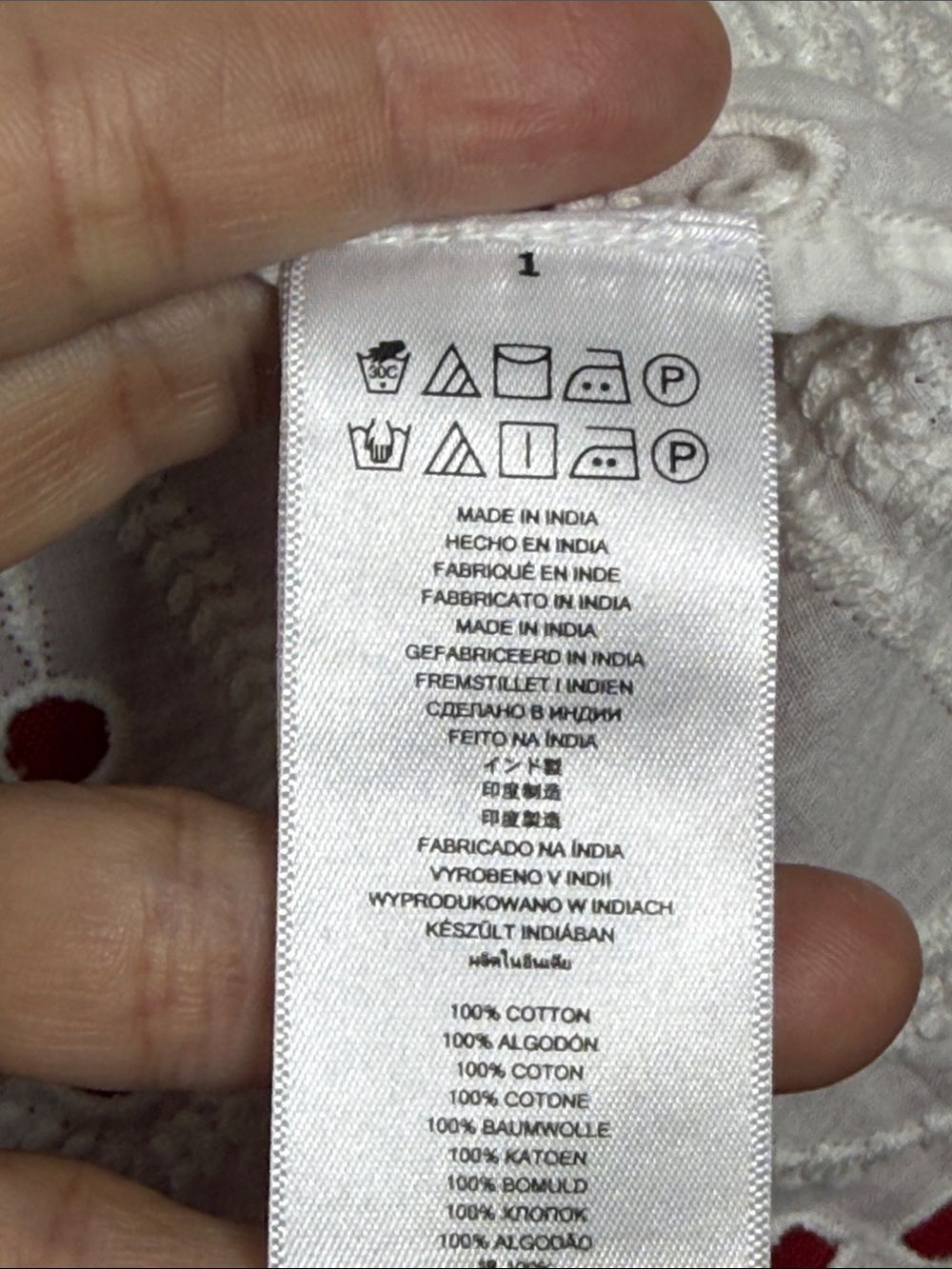 (A5)Michael Kors Long Sleeve Blouse with Lace Trim and Openwork Embroidery,Sz M - Picture 16 of 16